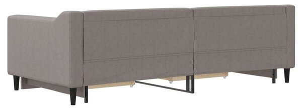 VidaXL tópszínű kihúzható szövet heverő fiókokkal 90 x 200 cm
