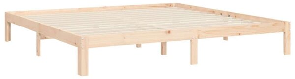 VidaXL tömör fa ágykeret fejtámlával 200 x 200 cm