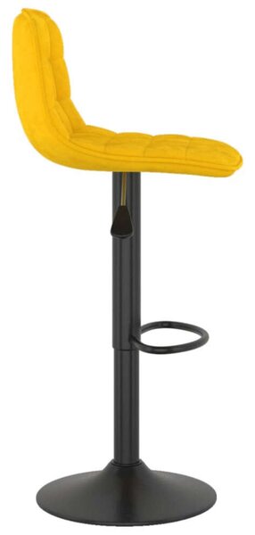VidaXL Bársonybárszék - Sárga - 2 db