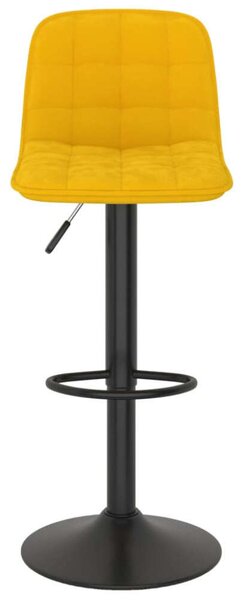VidaXL Bársonybárszék - Sárga - 2 db