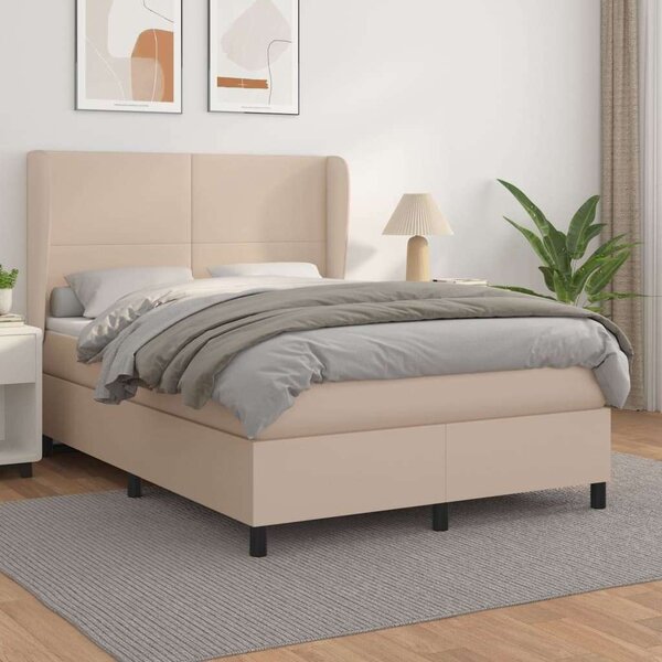 VidaXL Cappuccino Ágy Matraccal - 140x190 cm