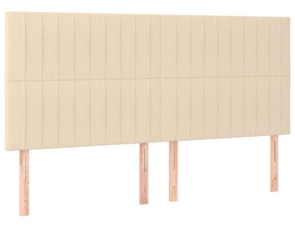 VidaXL krémszínű szövet rugós ágy matraccal 160 x 200 cm