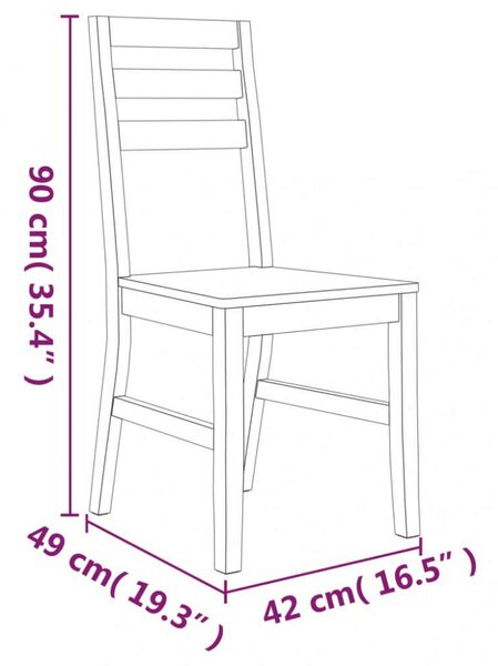 Akácfa Étkezőszék - 4 db - Barna