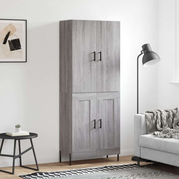 VidaXL szürke sonoma szerelt fa magasszekrény 69,5 x 34 x 180 cm