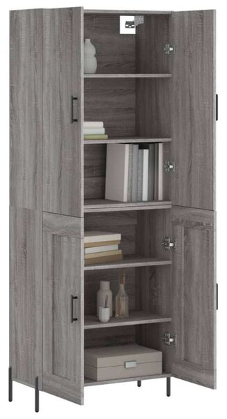VidaXL szürke sonoma szerelt fa magasszekrény 69,5 x 34 x 180 cm