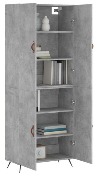 VidaXL Betonhatású Magas Szekrény – 69,5x34x180 cm