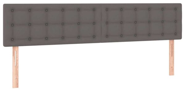 VidaXL szürke műbőr LED-es fejtámla 200 x 5 x 78/88 cm