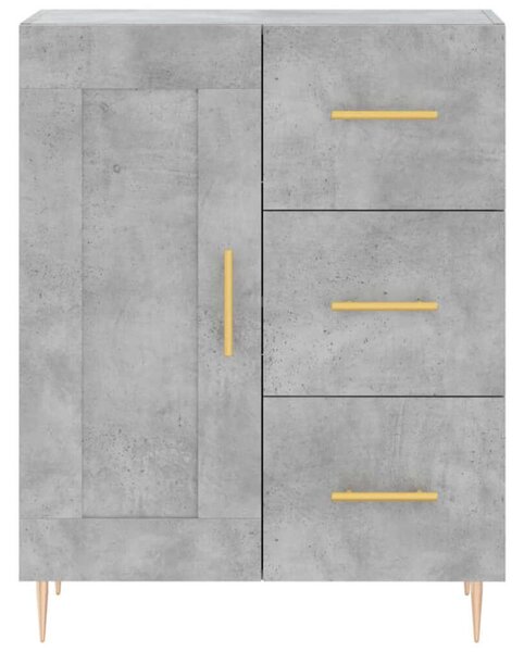 VidaXL Magas Szekrény - Beton Szürke - 180 cm