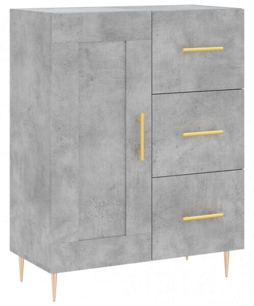 VidaXL Magas Szekrény - Beton Szürke - 180 cm
