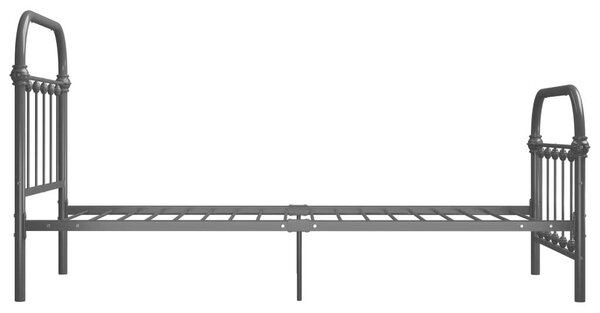 VidaXL Fém Ágykeret - 90x200 cm - Szürke