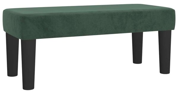 VidaXL sötétzöld bársony rugós ágy matraccal 90 x 200 cm