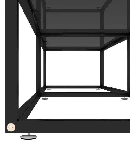 VidaXL Fekete Üveg TV Szekrény - 180 cm
