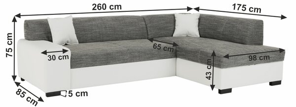 Sarok ülőgarnitúra Milenna (J)