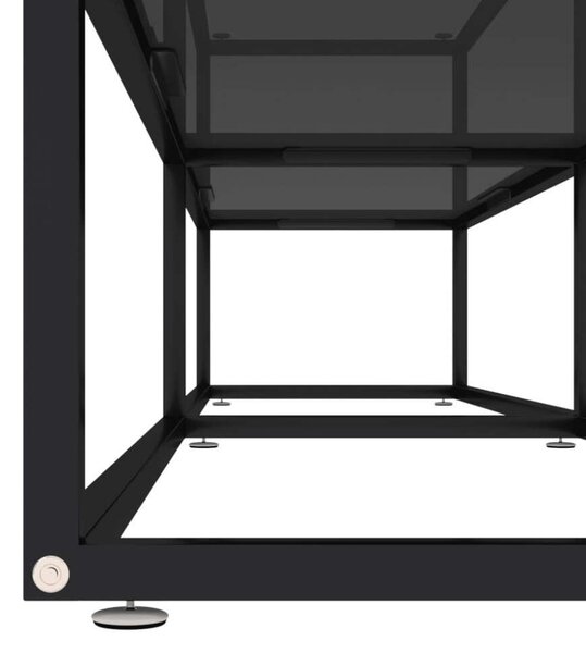 VidaXL Fekete Üveg TV Szekrény - 180 cm