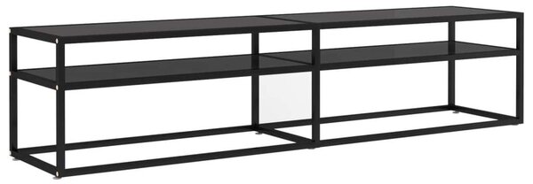 VidaXL Fekete Üveg TV Szekrény - 180 cm