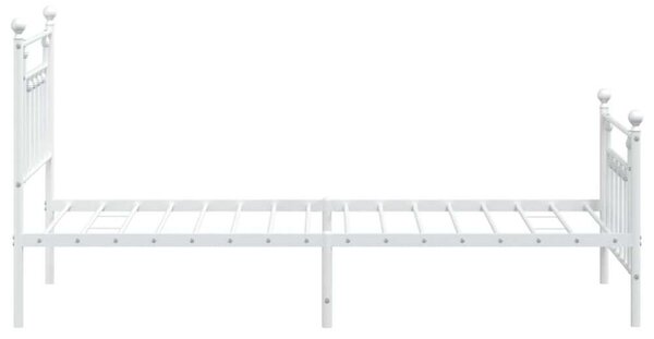 VidaXL Fehér Fém Ágykeret - 90x200 cm