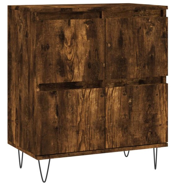 VidaXL Fa Tálalószekrény - 2 db - Füstös Tölgy - 120x35x70cm