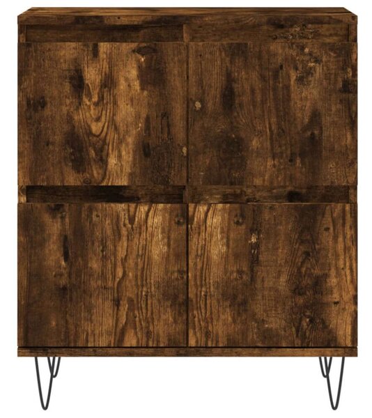 VidaXL Fa Tálalószekrény - 2 db - Füstös Tölgy - 120x35x70cm