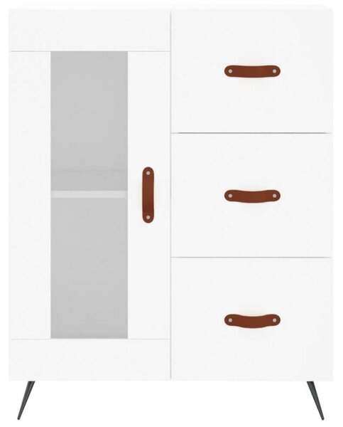 Modern Fehér Magasszekrény - 69,5x34x180 cm