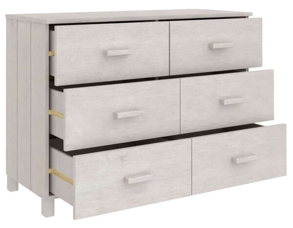 VidaXL HAMAR Komód - Fehér Fenyőfa - 6 Fiók - 113x40x80cm