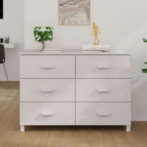 VidaXL HAMAR Komód - Fehér Fenyőfa - 6 Fiók - 113x40x80cm