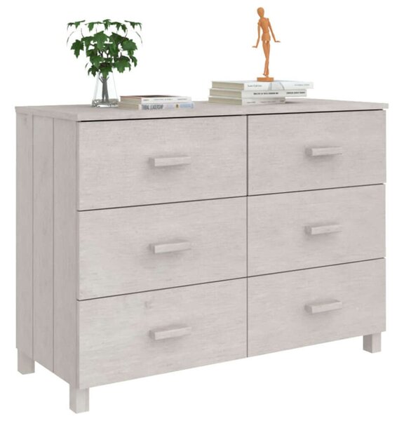 VidaXL HAMAR Komód - Fehér Fenyőfa - 6 Fiók - 113x40x80cm