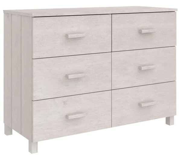 VidaXL HAMAR Komód - Fehér Fenyőfa - 6 Fiók - 113x40x80cm