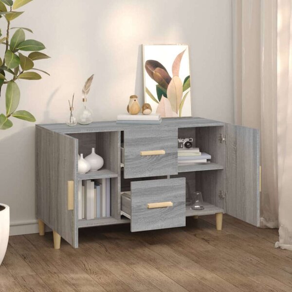 VidaXL szürke sonoma színű műfa tálalószekrény 100 x 36 x 60 cm