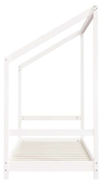 VidaXL Gyermekágy - Fenyőfa - Fehér - 80x200 cm