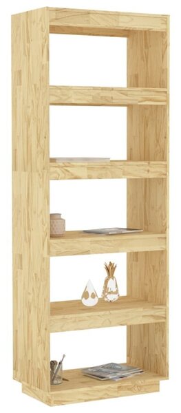 VidaXL Fenyőfa Könyvespolc/Térelválasztó - 60x35x167 cm