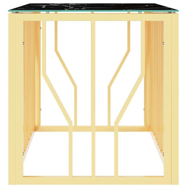 VidaXL Arany Dohányzóasztal - Üveg - 110x45x45cm