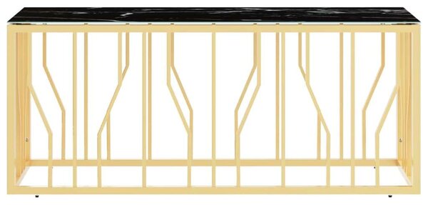 VidaXL Arany Dohányzóasztal - Üveg - 110x45x45cm