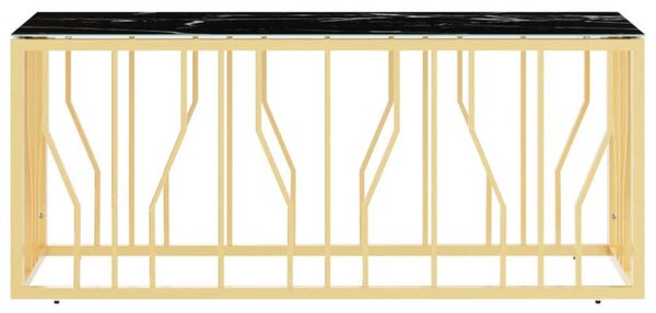 VidaXL Arany Dohányzóasztal - Üveg - 110x45x45cm