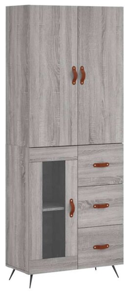 VidaXL szürke sonoma szerelt fa magasszekrény 69,5 x 34 x 180 cm