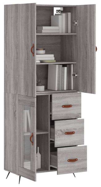 VidaXL szürke sonoma szerelt fa magasszekrény 69,5 x 34 x 180 cm