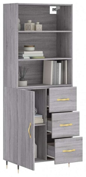 VidaXL szürke sonoma szerelt fa magasszekrény 69,5 x 34 x 180 cm