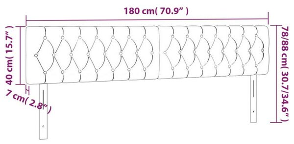Elegáns Bársony Ágyfejtámla - Sötétzöld - 180cm