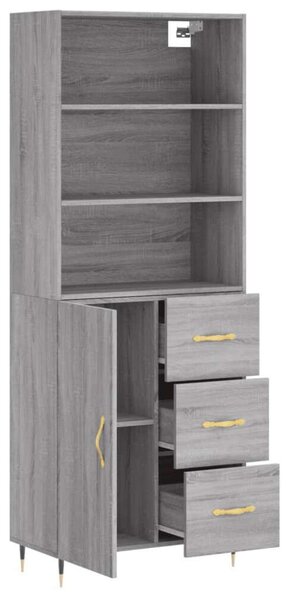 VidaXL szürke sonoma szerelt fa magasszekrény 69,5 x 34 x 180 cm