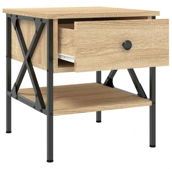VidaXL Ipari Éjjeliszekrény Szett - Sonoma Tölgyfa - 2 db - 40x42x45 cm