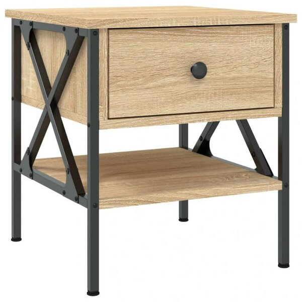 VidaXL Ipari Éjjeliszekrény Szett - Sonoma Tölgyfa - 2 db - 40x42x45 cm