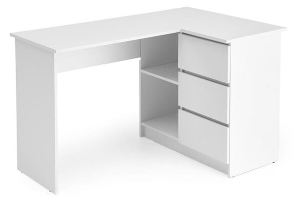 Sarok PC asztal Brendena (fehér)