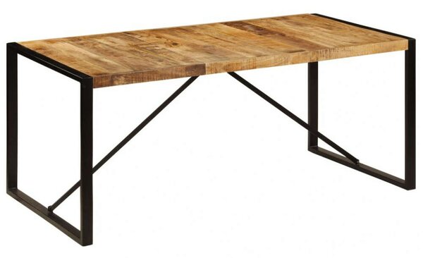 VidaXL Mangófa Étkezőasztal - Ipari Stílus - 180x90 cm