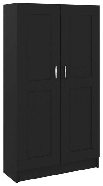 VidaXL Fekete Könyvszekrény - 82,5x30,5x150 cm