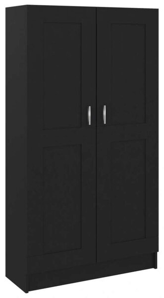 VidaXL Fekete Könyvszekrény - 82,5x30,5x150 cm