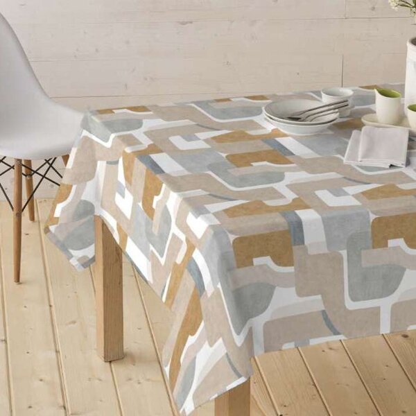 Prémium impregnált modern asztalterítő - RUNNY OCRE