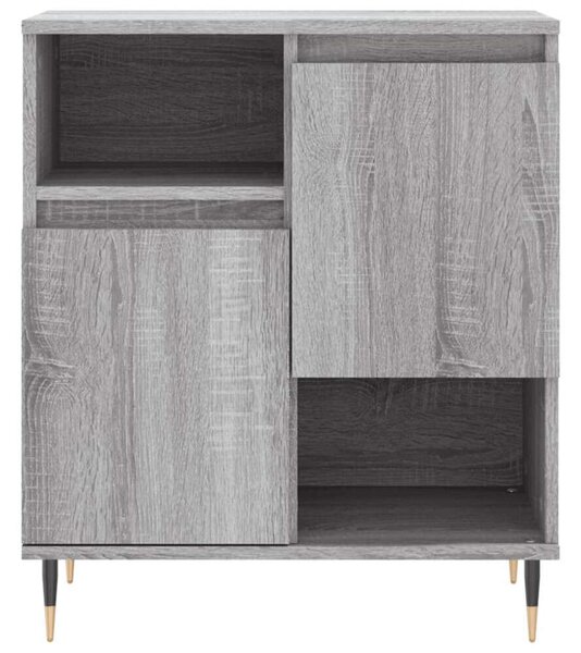 VidaXL Sonoma Szürke Fa Tálalószekrény 2 db - 120x35x70 cm