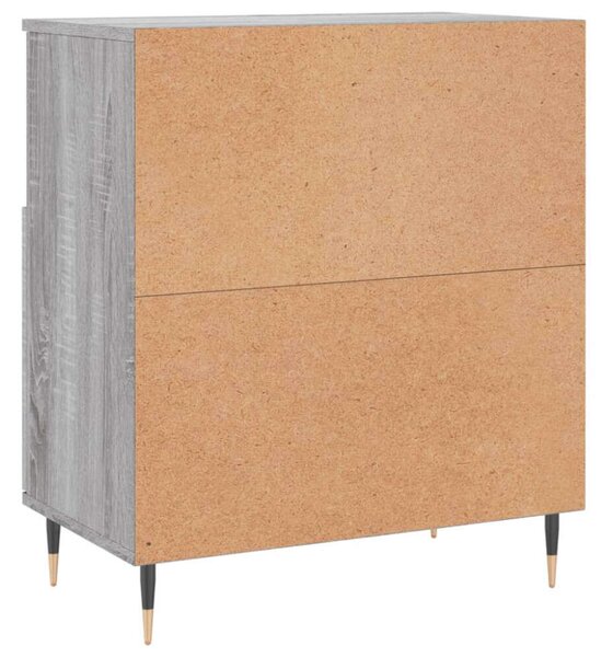 VidaXL Sonoma Szürke Fa Tálalószekrény 2 db - 120x35x70 cm