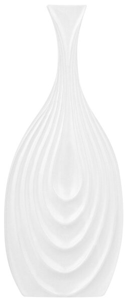 Dekor váza THAPSUS Kerámia 39 cm Fehér