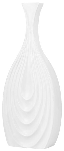 Dekor váza THAPSUS Kerámia 39 cm Fehér