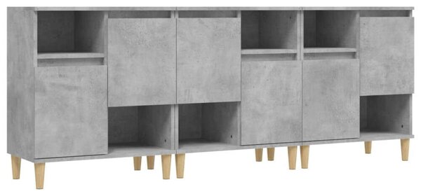 Fa Tálalószekrény Szett - 3 db - 60x35x70 cm